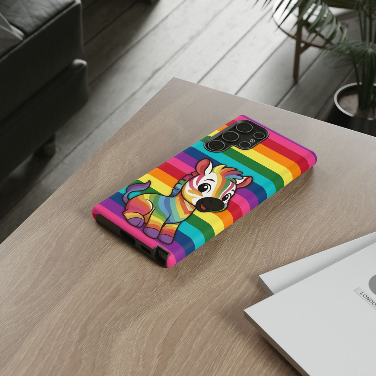 "zee the o.g." – original rainbow pride zebra android tough phone case