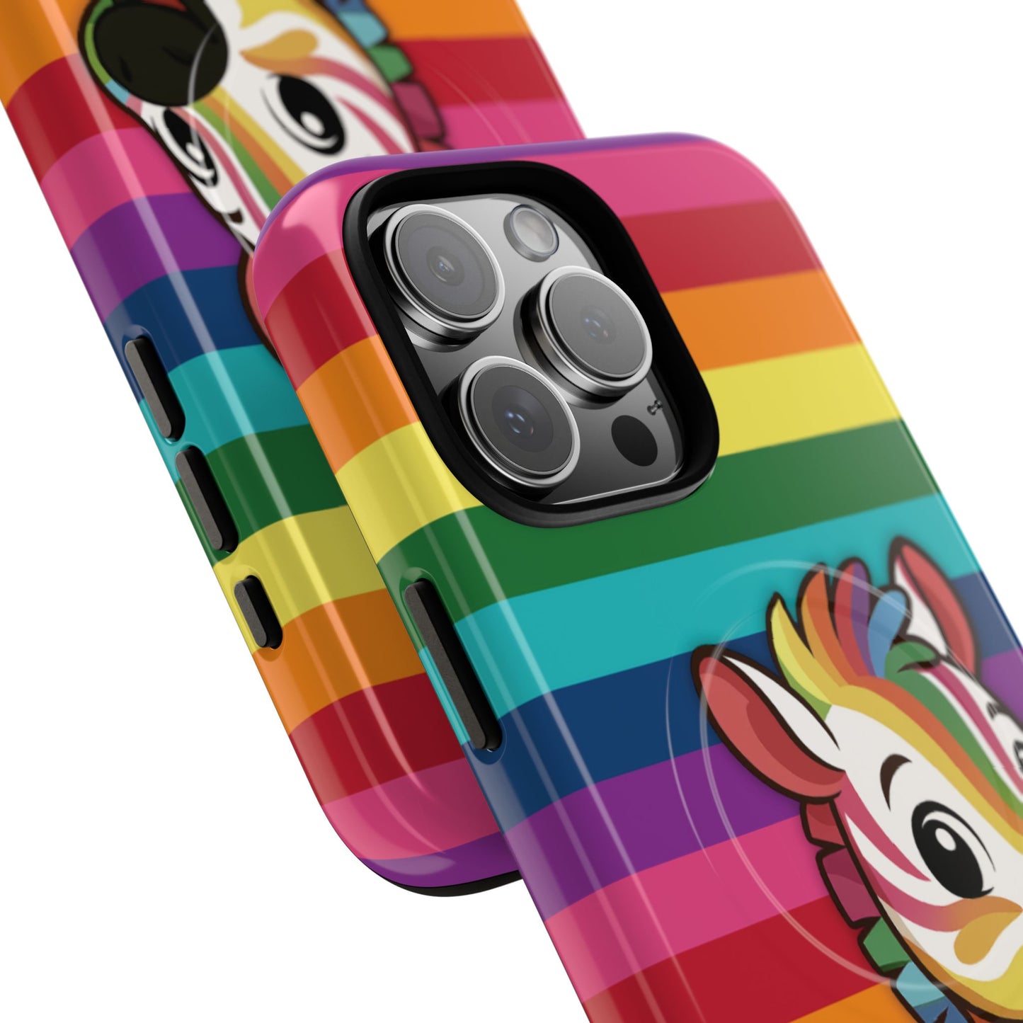 "zee the o.g." – original rainbow pride zebra magsafe® iphone tough case
