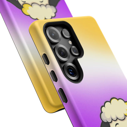 "NonbiBaaary" – Nonbinary Pride Sheep Android Tough Phone Case