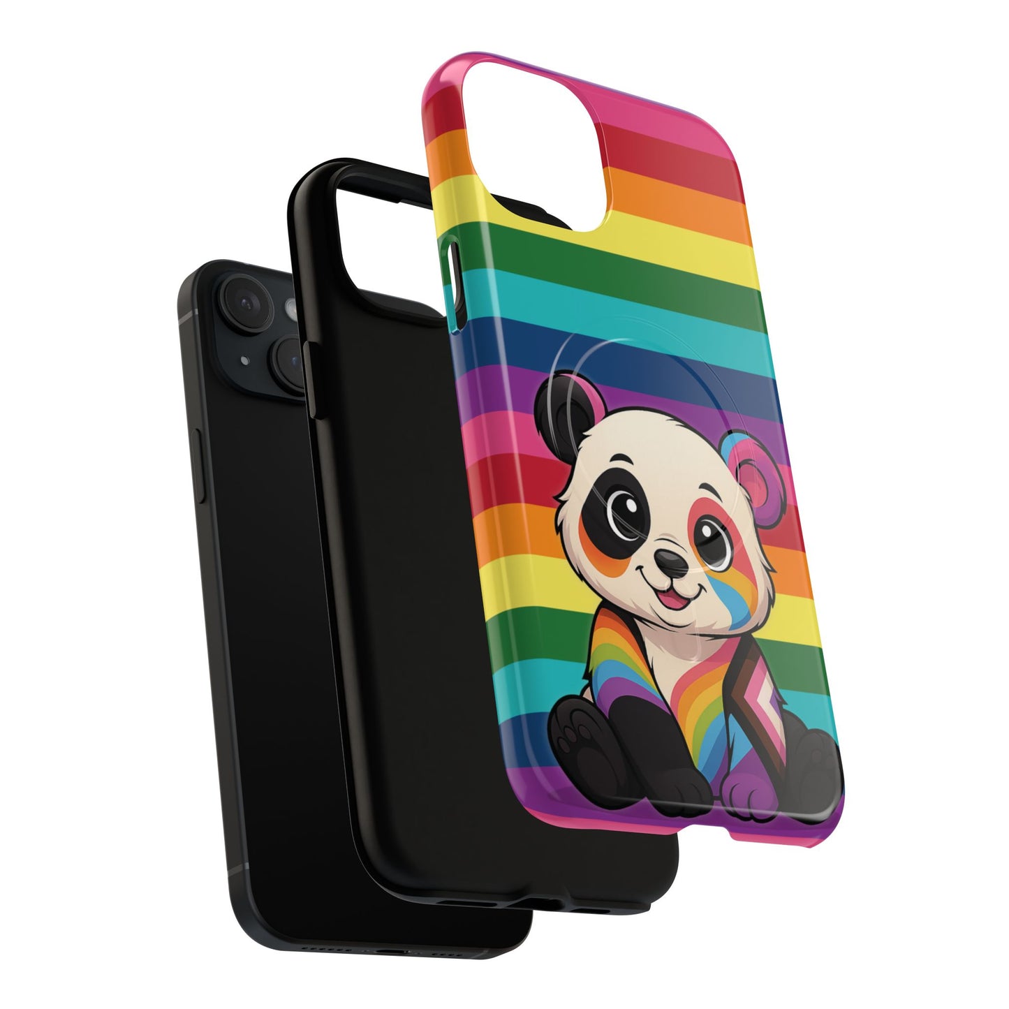 "pridecub" – progress + rainbow pride panda magsafe® iphone tough case