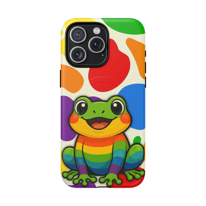 "Rainbow Ribbit" - LGBTQIA+ Pride Frog MagSafe® iPhone Tough Case