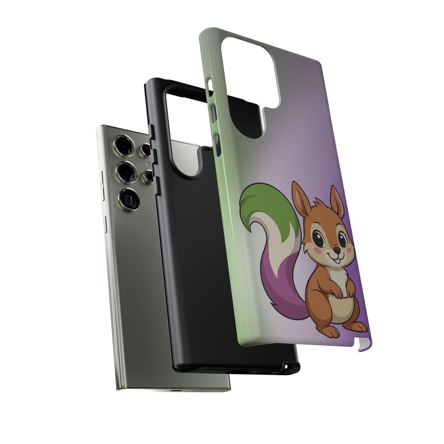 "queeriosity"– genderqueer squirrel pride android tough phone case