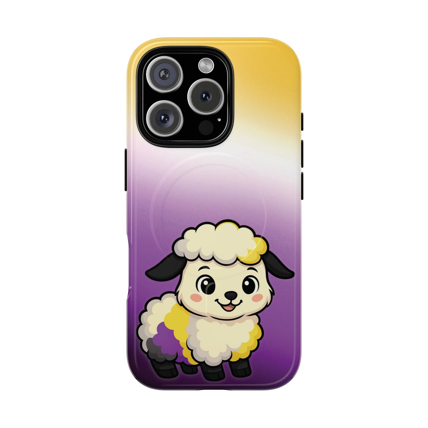 "nonbibaaary" – nonbinary pride sheep magsafe® iphone tough case