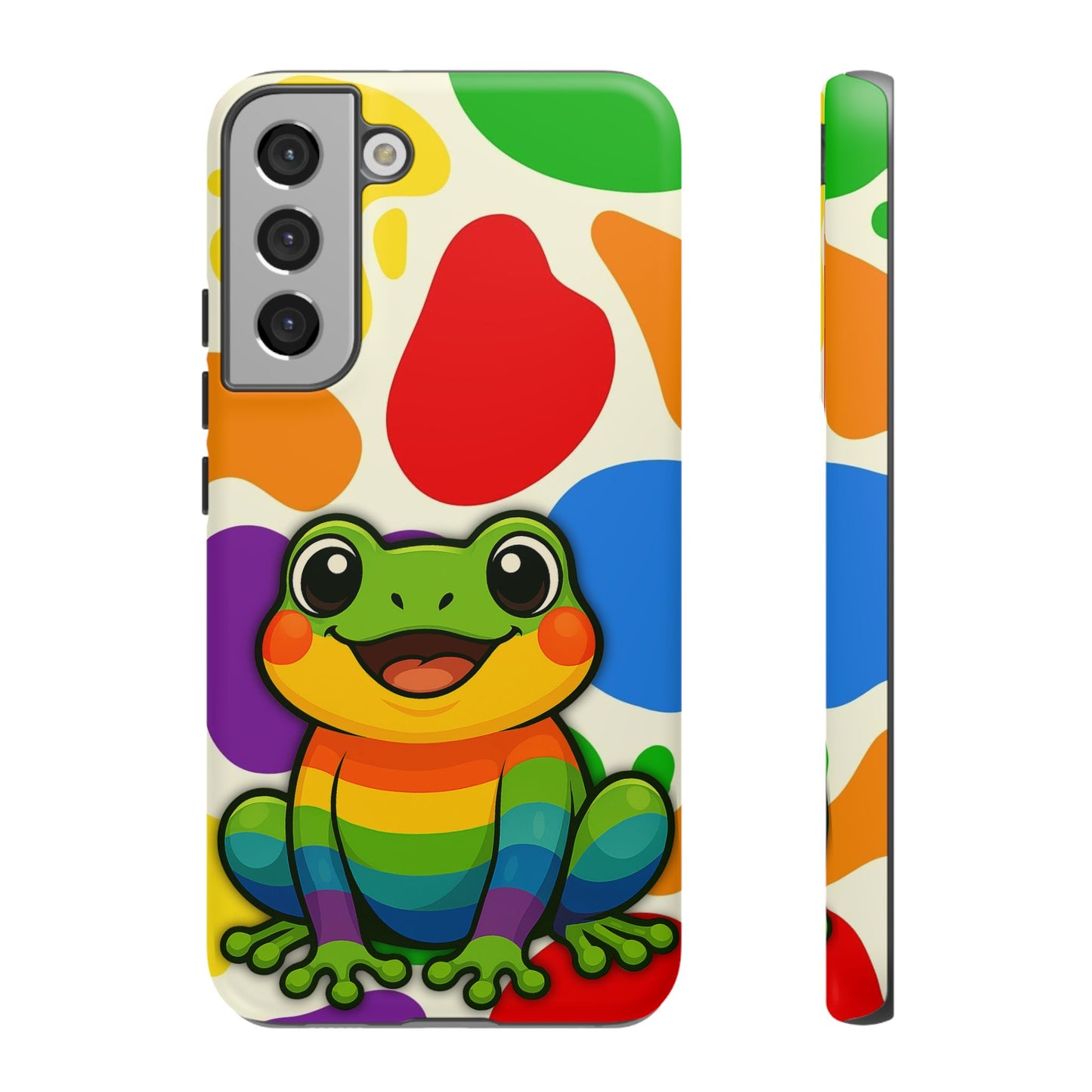 "rainbow ribbit" - lgbtqia+ pride frog android tough phone case