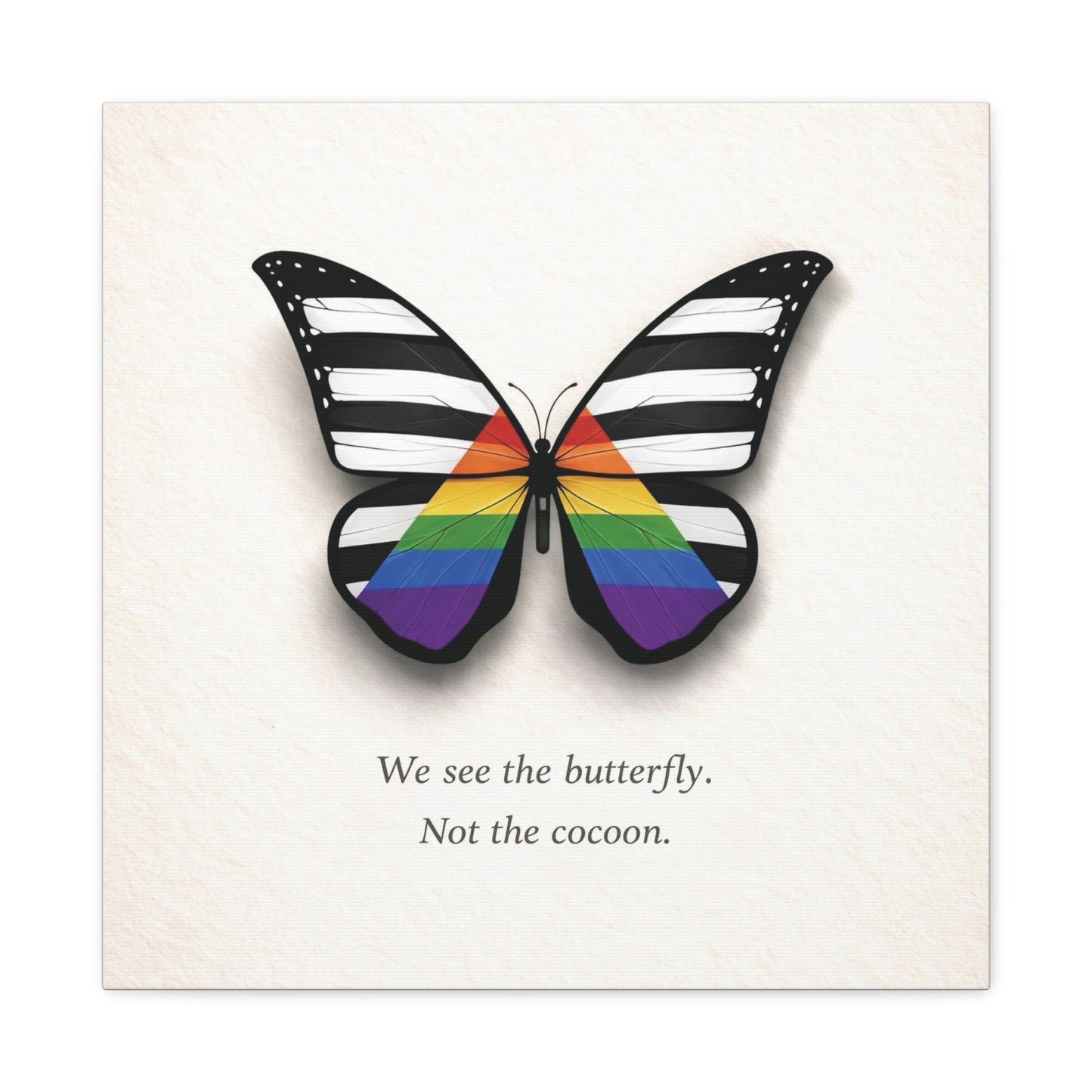 ally pride butterfly | metamorphosis series canvas wall art