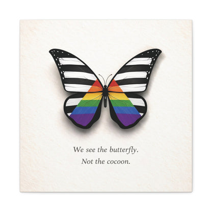 Ally Pride Butterfly | Metamorphosis Series Canvas Wall Art