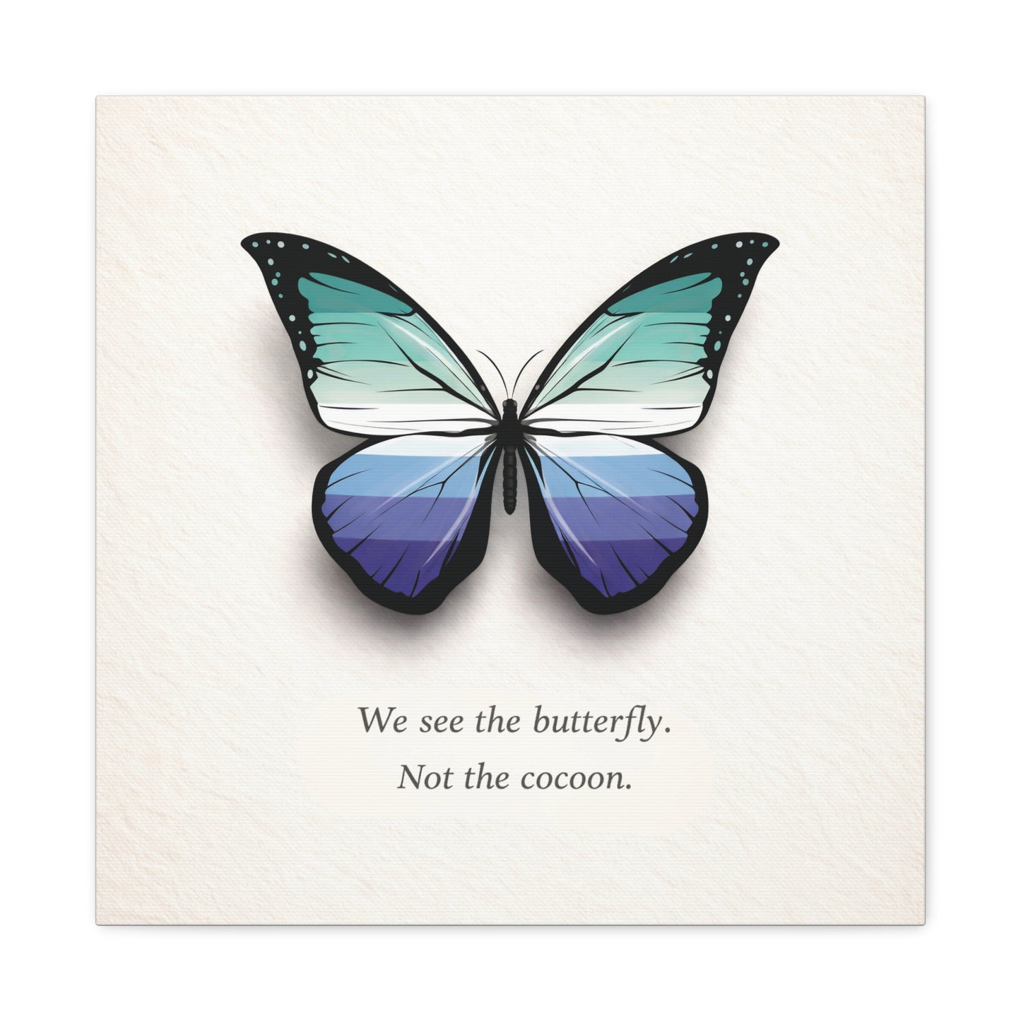 gay male pride butterfly | metamorphosis series canvas wall art