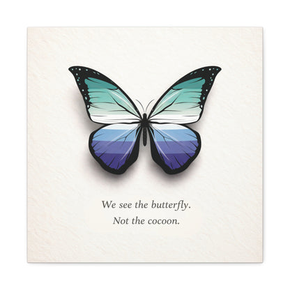Gay Male Pride Butterfly | Metamorphosis Series Canvas Wall Art