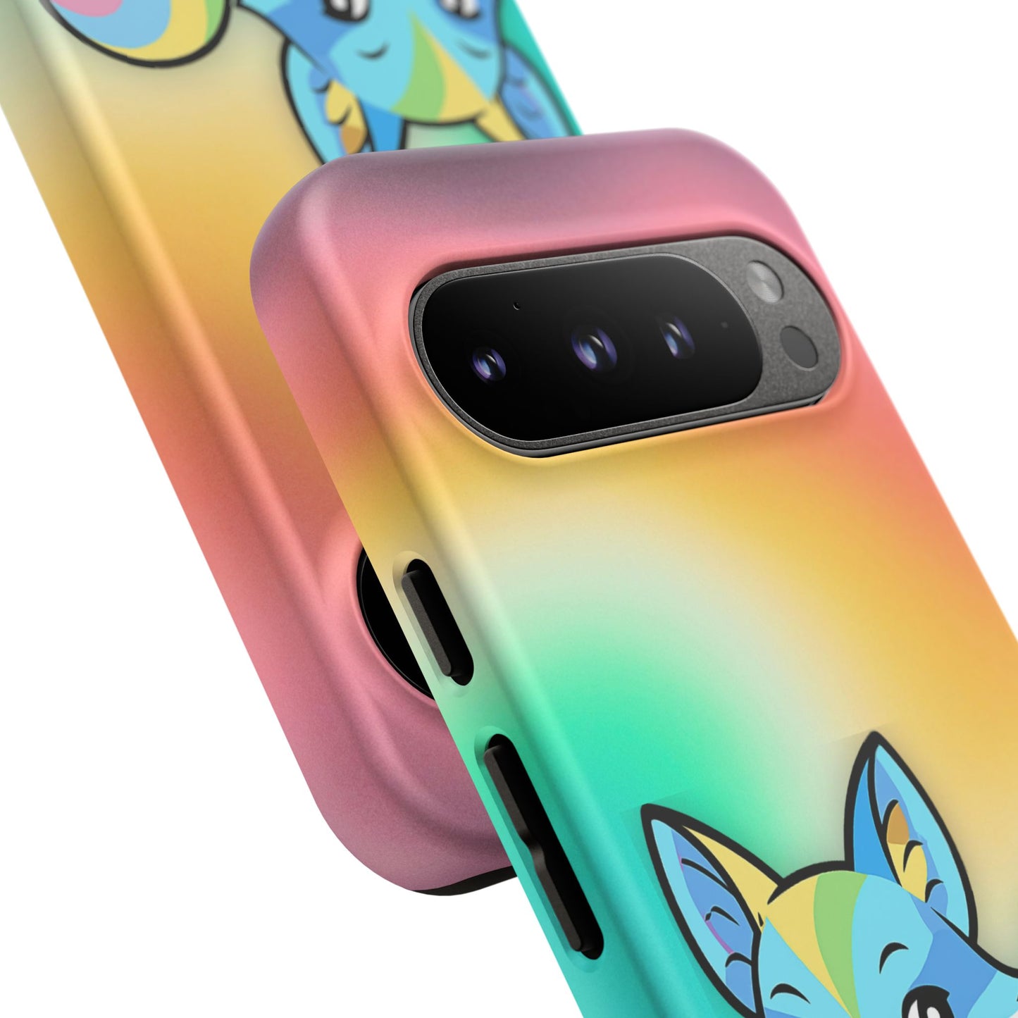 "queer as a fox" – queer pride fox android tough phone case