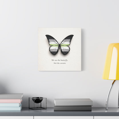 Agender Pride Butterfly | Metamorphosis Series Canvas Wall Art