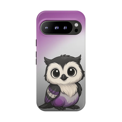 "Ace-Wise" – Asexual Pride Owl Android Tough Phone Case