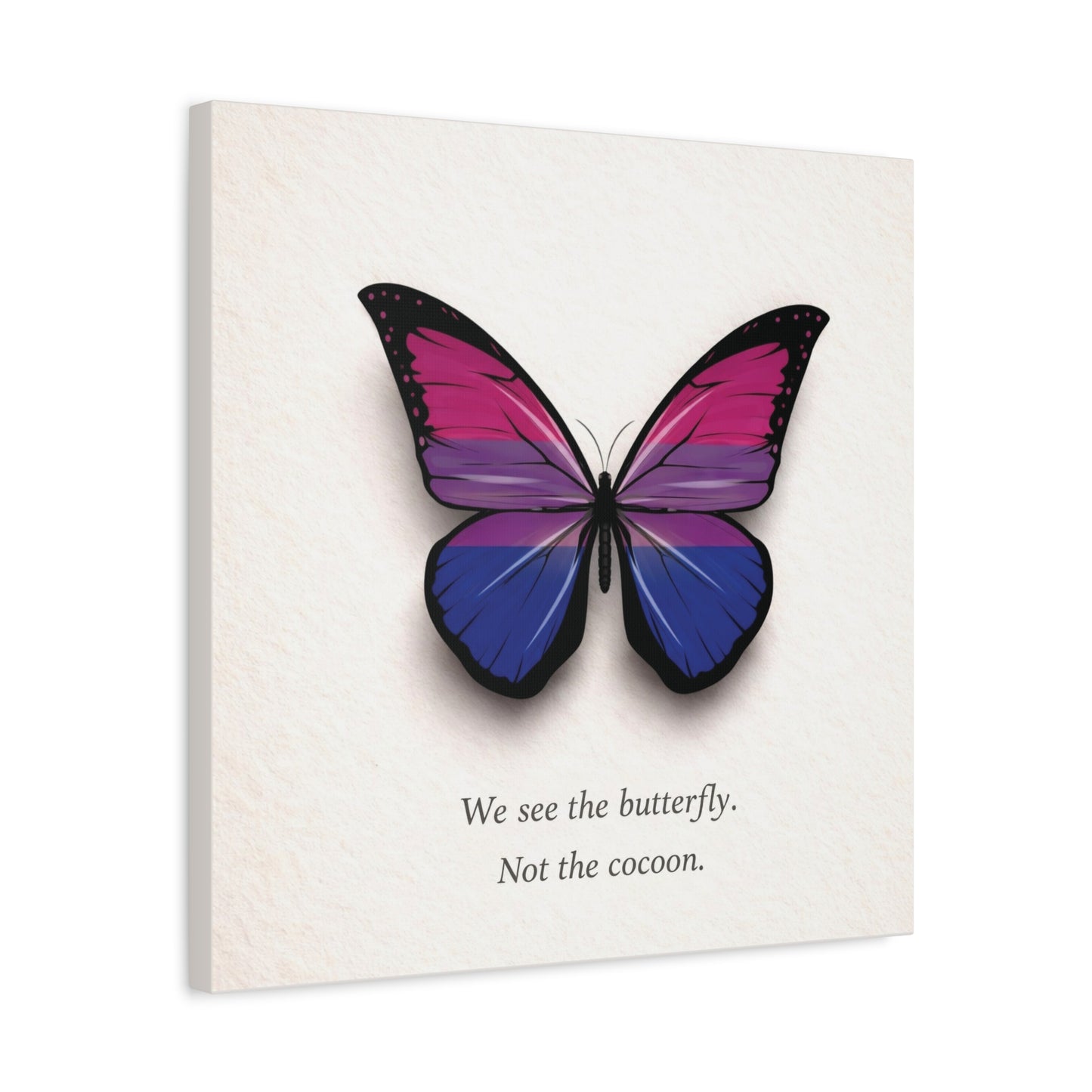 bi pride butterfly | metamorphosis series canvas wall art