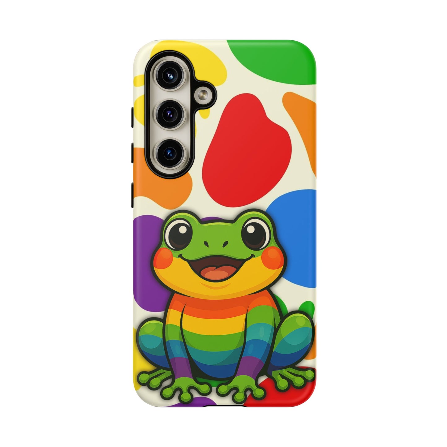 "rainbow ribbit" - lgbtqia+ pride frog android tough phone case