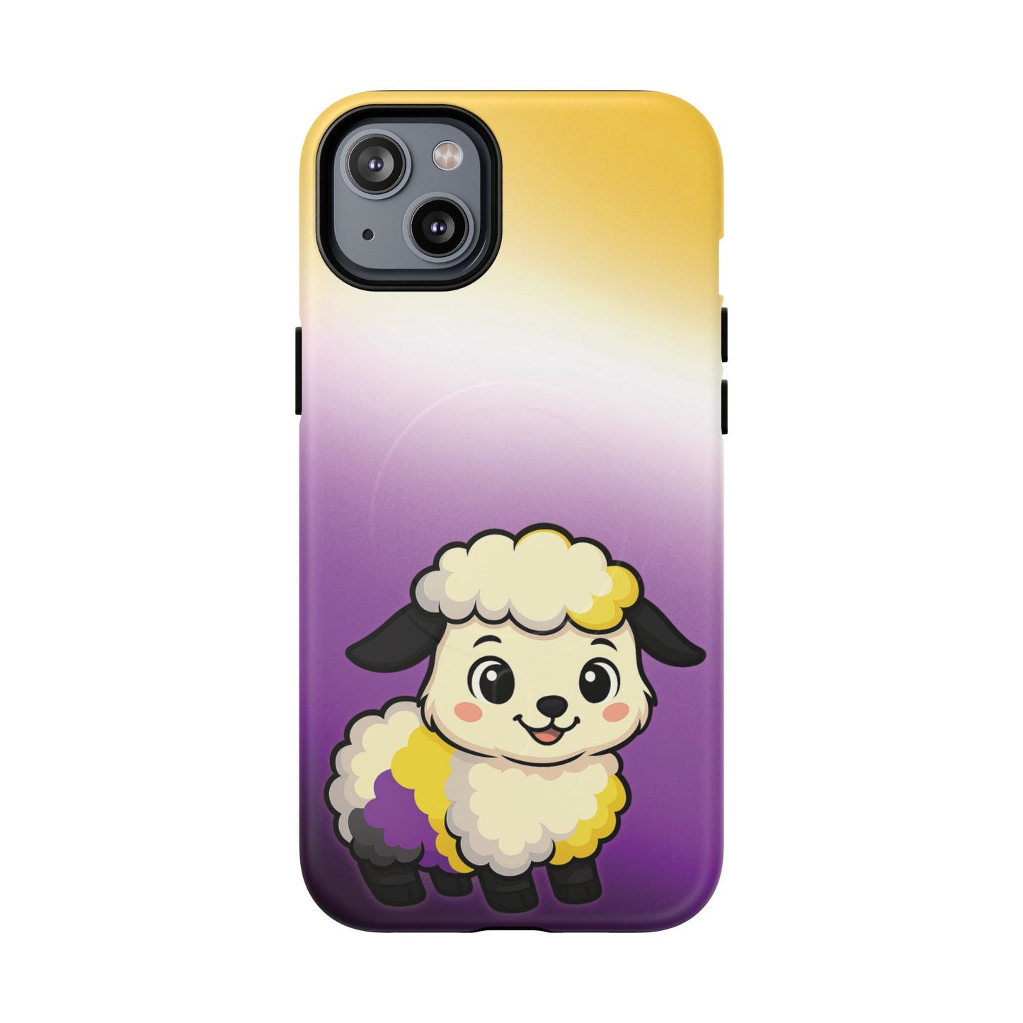 "nonbibaaary" – nonbinary pride sheep magsafe® iphone tough case