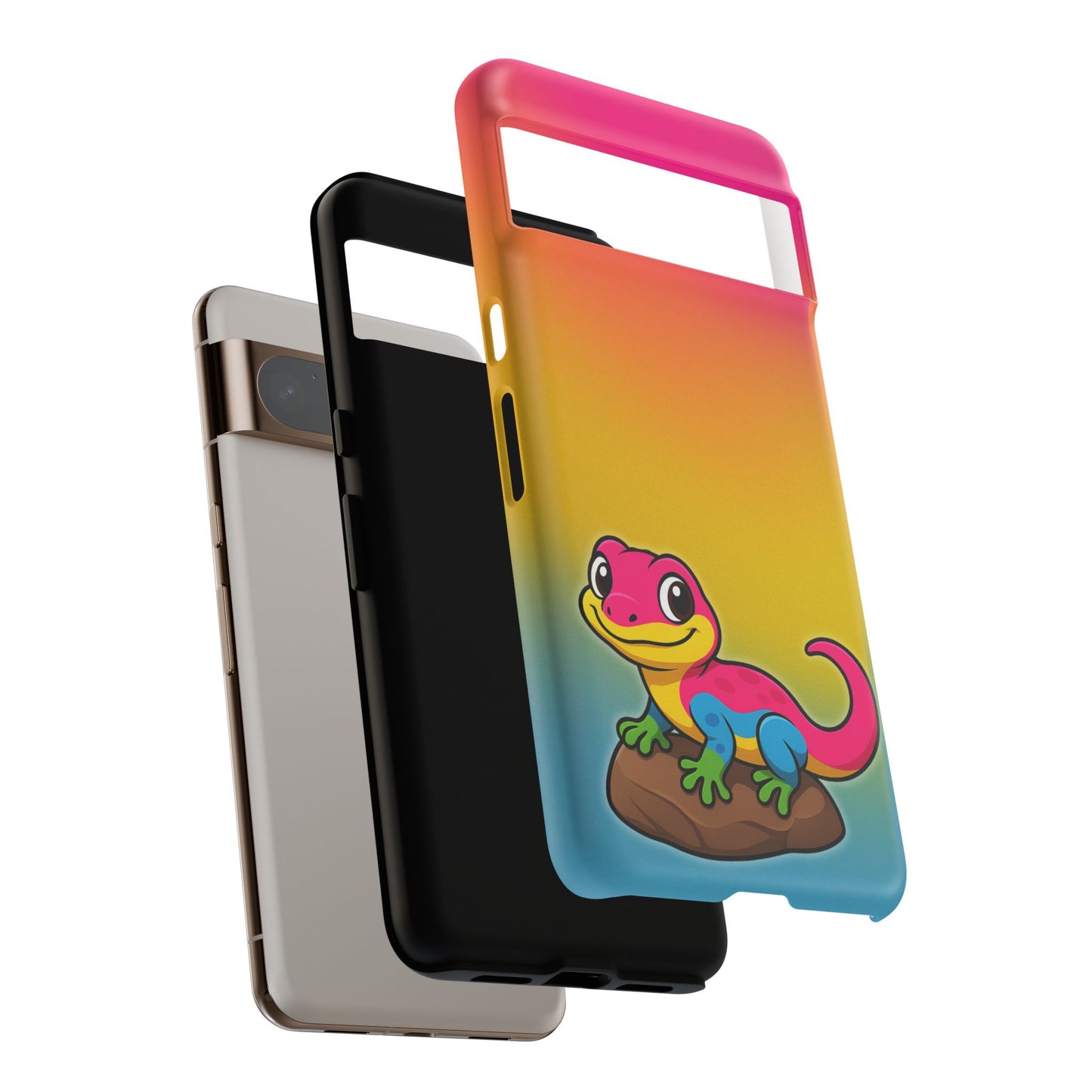 "pan-tastic voyage" – pansexual pride gecko android tough phone case