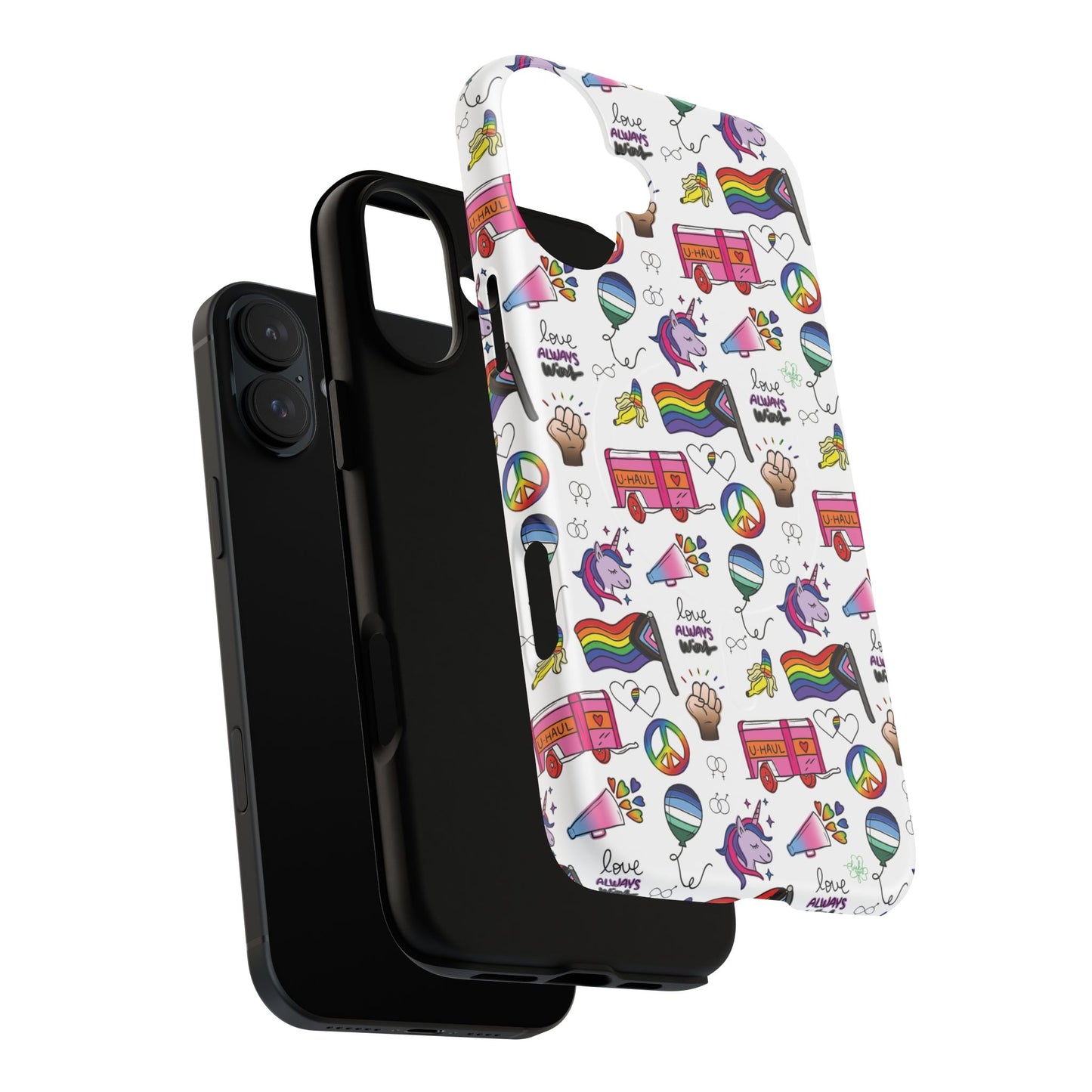 “identity mix” lgbtqia+ collage magsafe® tough iphone case