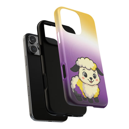"NonbiBaaary" – Nonbinary Pride Sheep MagSafe® iPhone Tough Case