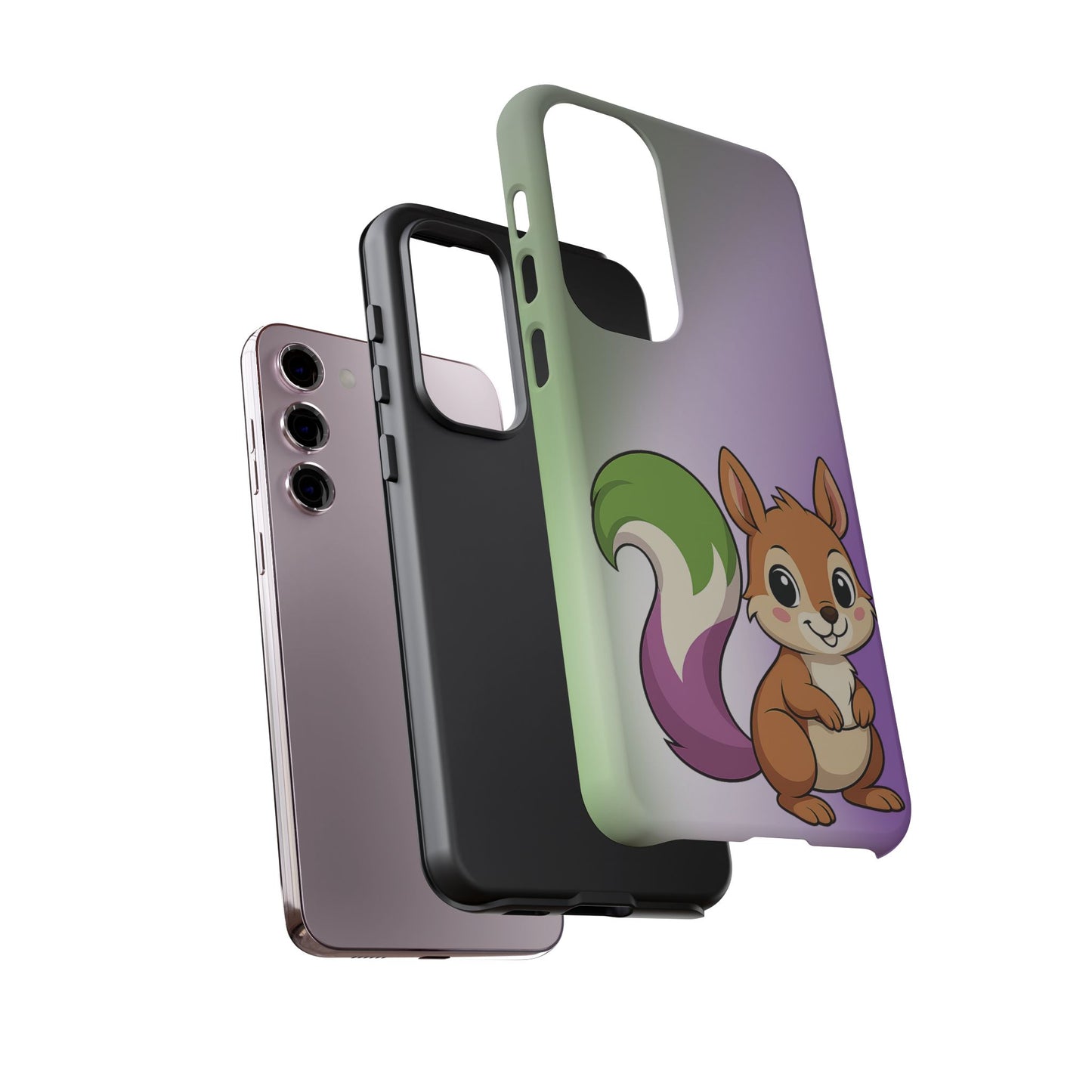 "queeriosity"– genderqueer squirrel pride android tough phone case