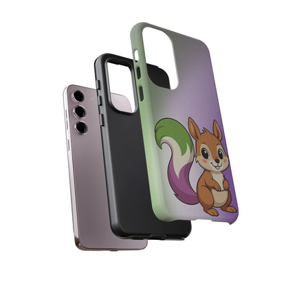 "Queeriosity"– Genderqueer Squirrel Pride Android Tough Phone Case