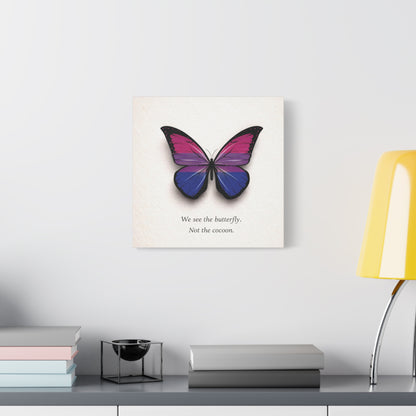 Bi Pride Butterfly | Metamorphosis Series Canvas Wall Art