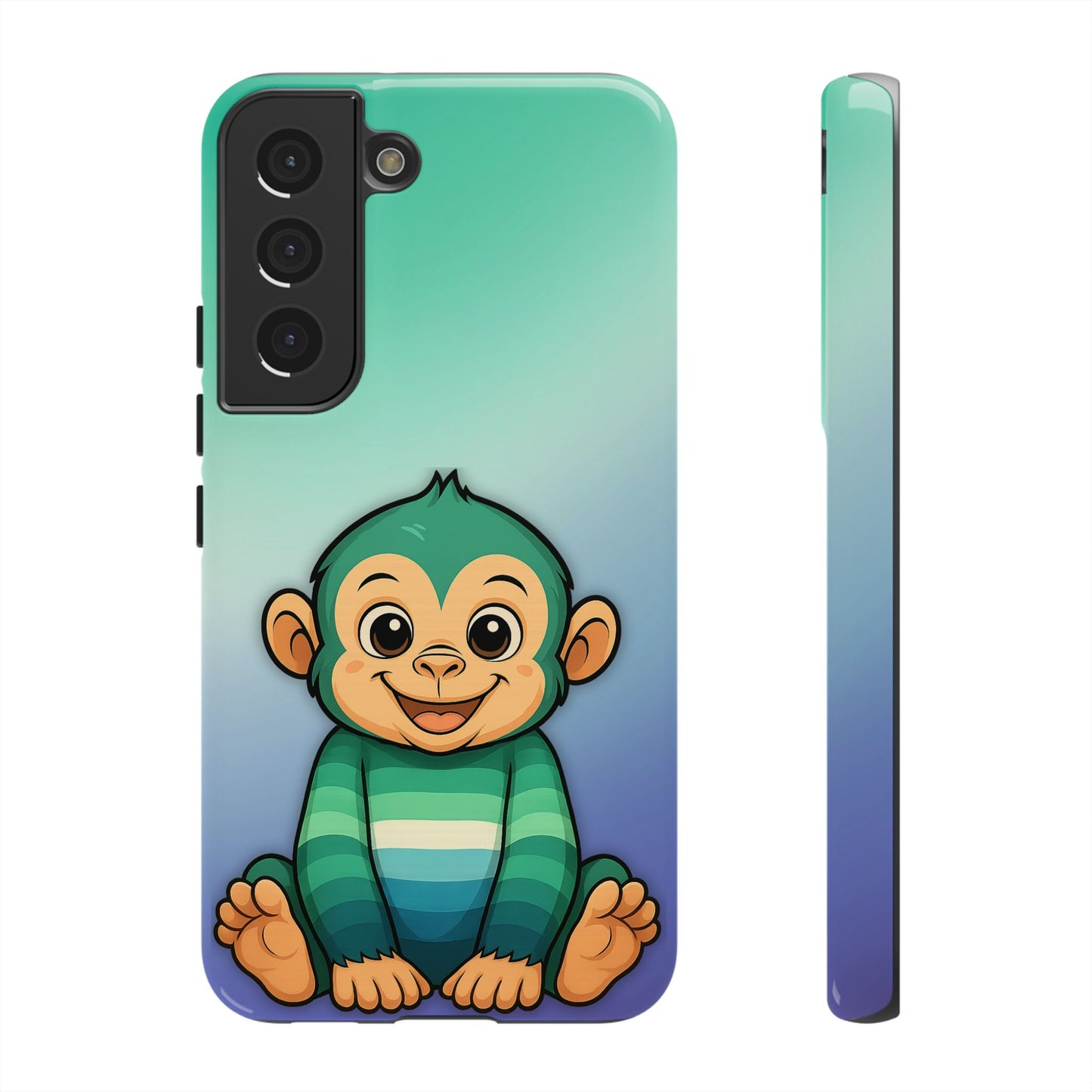 "monkey love" – gay [mlm] pride android tough phone case