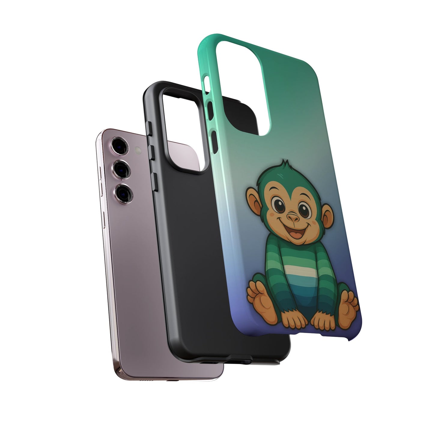 "monkey love" – gay [mlm] pride android tough phone case