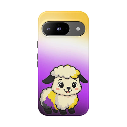 "NonbiBaaary" – Nonbinary Pride Sheep Android Tough Phone Case