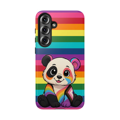 "PrideCub" – Progress + Rainbow Pride Panda Android Tough Phone Case