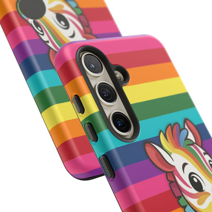 "Zee the O.G." – Original Rainbow Pride Zebra Android Tough Phone Case