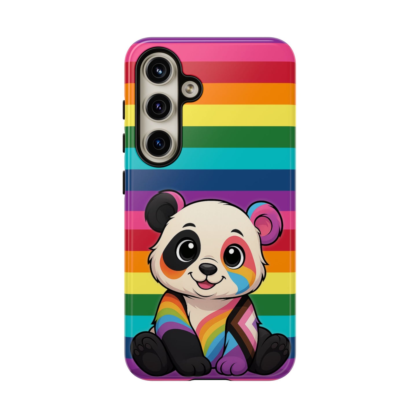 "pridecub" – progress + rainbow pride panda android tough phone case