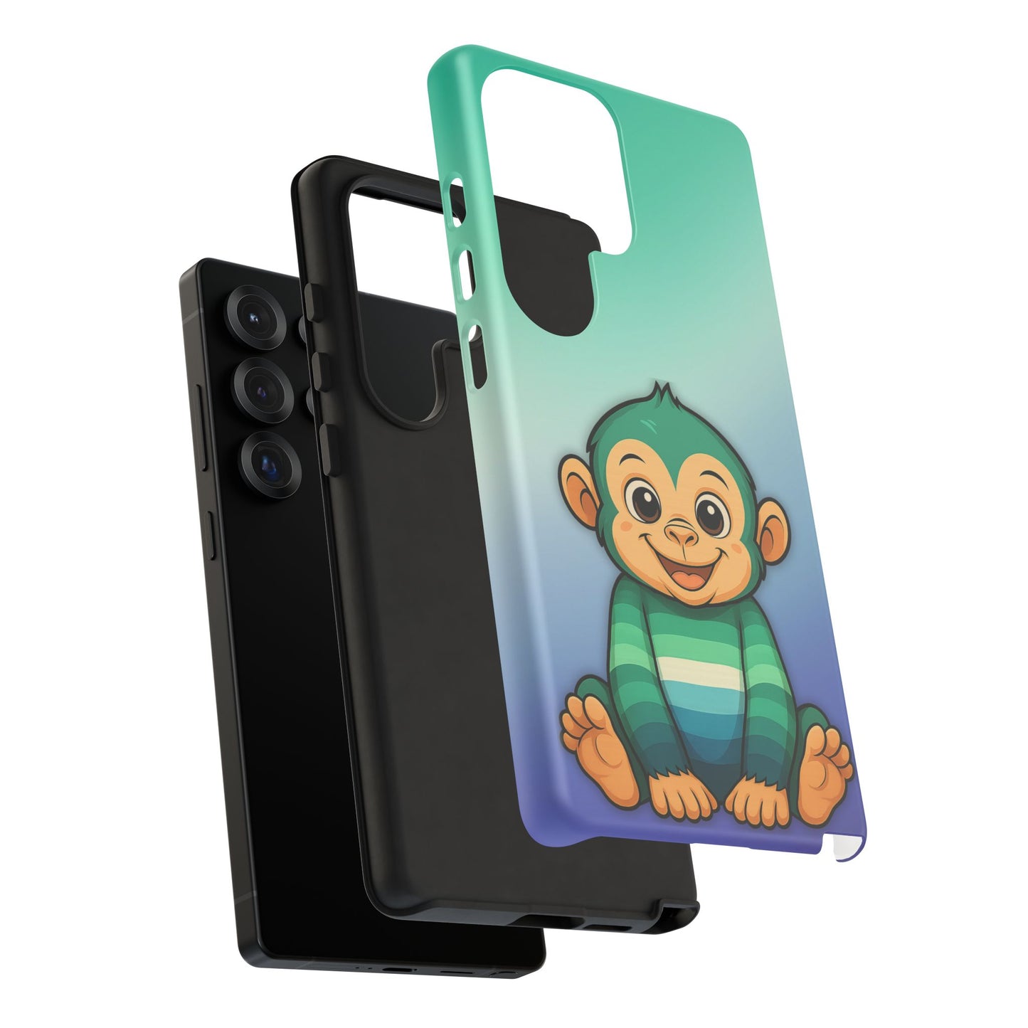 "monkey love" – gay [mlm] pride android tough phone case