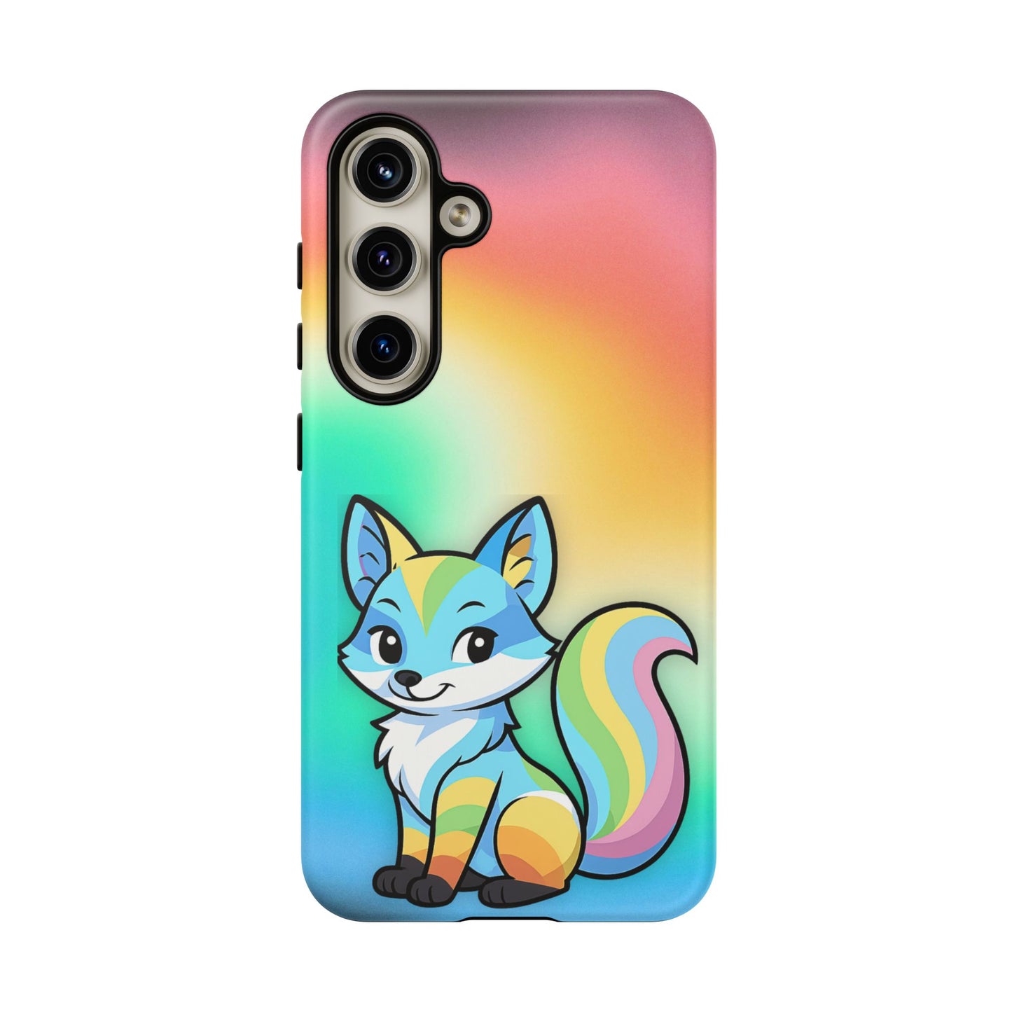 "queer as a fox" – queer pride fox android tough phone case