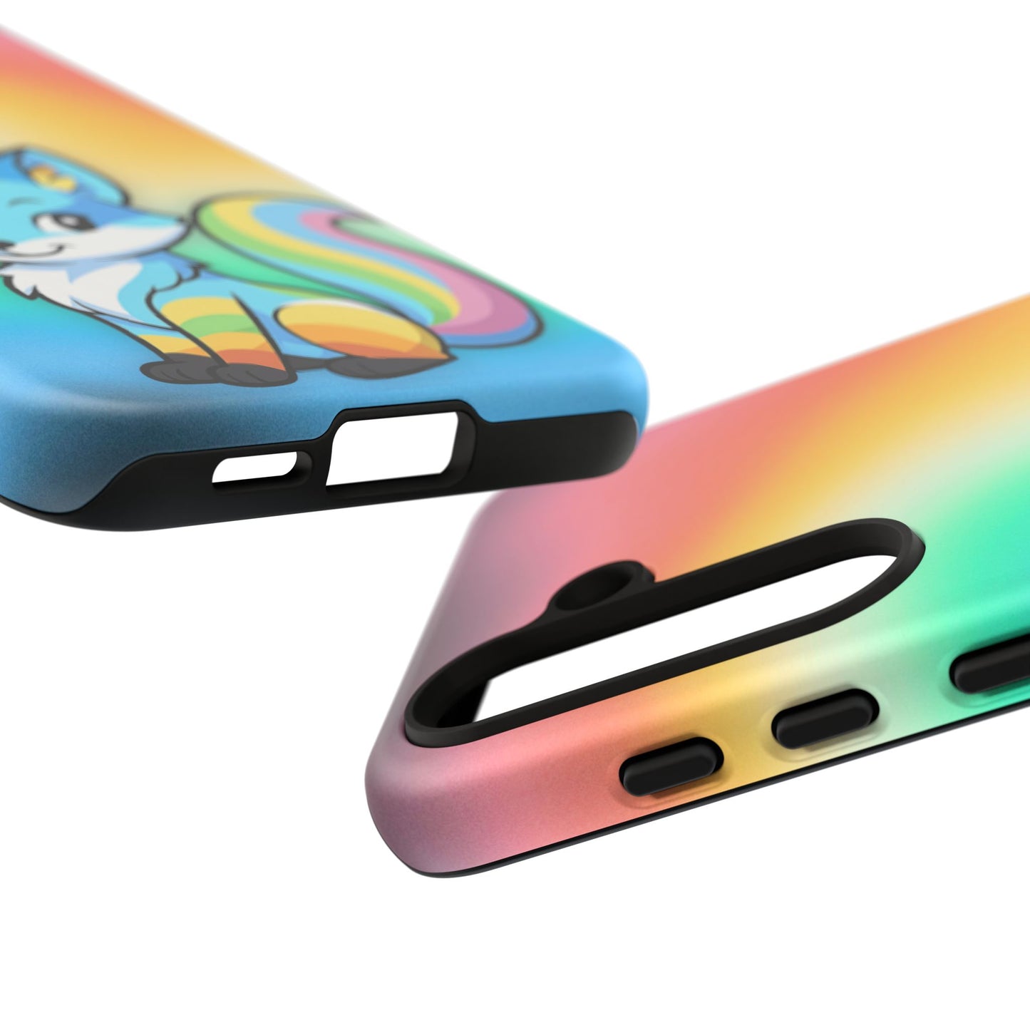 "queer as a fox" – queer pride fox android tough phone case