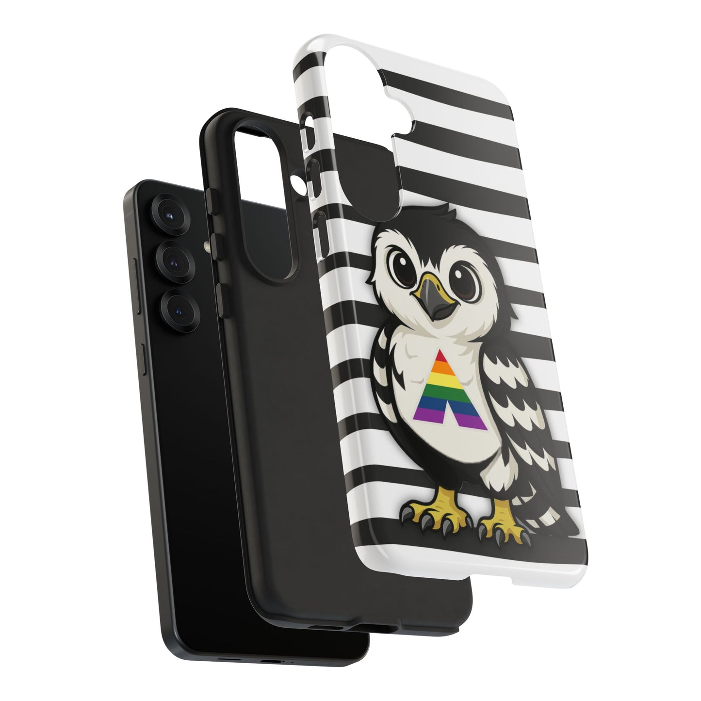"fly with pride" – lgbtqia+ ally pride hawk android tough phone case