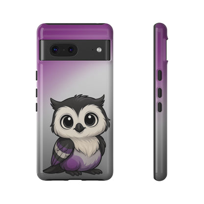 "Ace-Wise" – Asexual Pride Owl Android Tough Phone Case