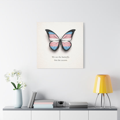 Trans Pride Butterfly | Metamorphosis Series Canvas Wall Art