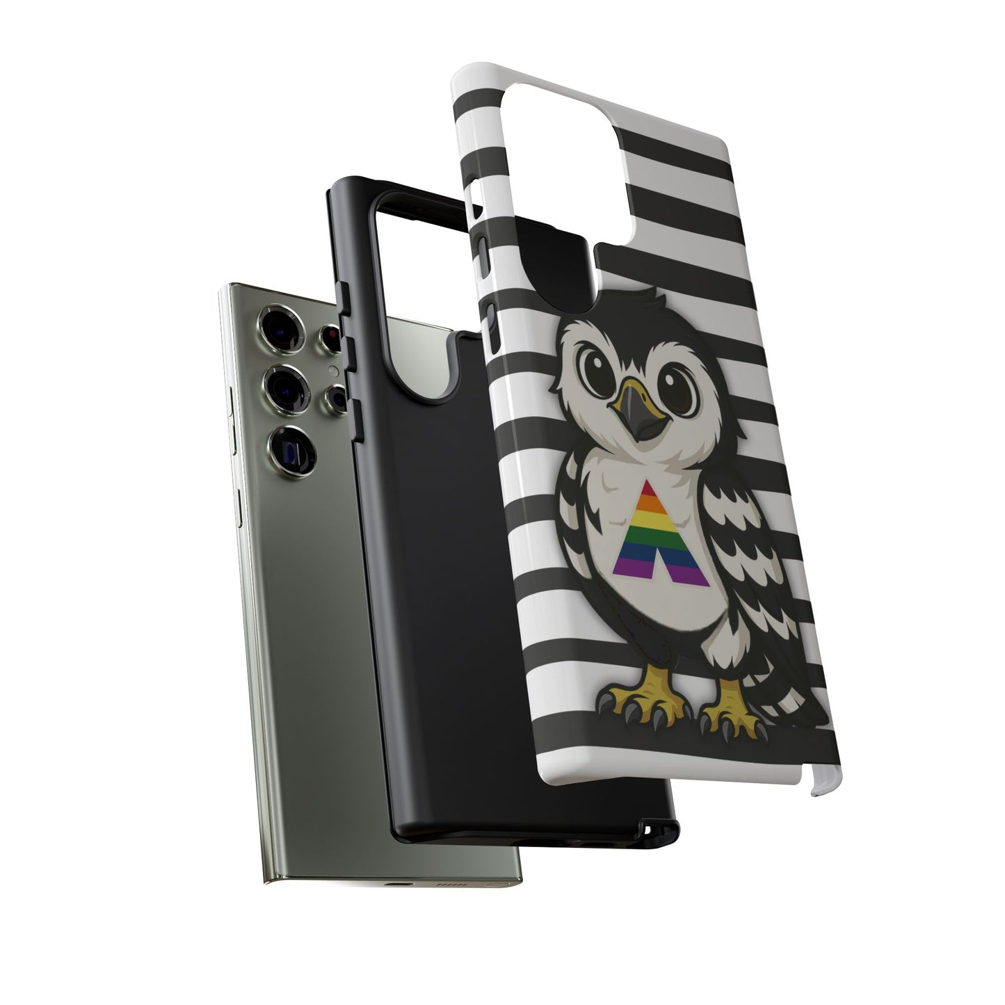 "fly with pride" – lgbtqia+ ally pride hawk android tough phone case