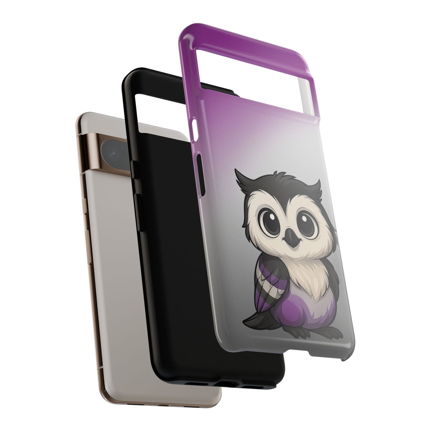 "ace-wise" – asexual pride owl android tough phone case