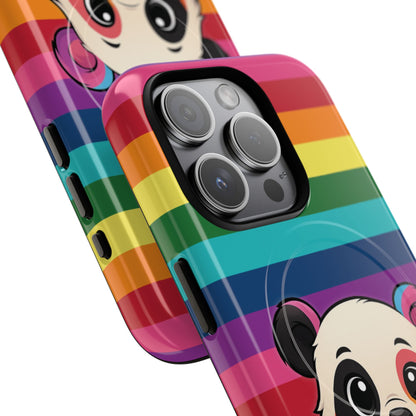 "PrideCub" – Progress + Rainbow Pride Panda MagSafe® iPhone Tough Case