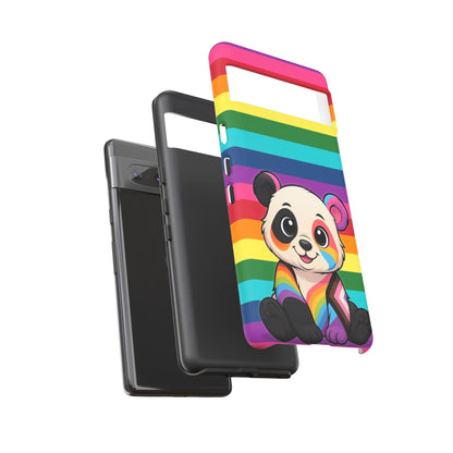"PrideCub" – Progress + Rainbow Pride Panda Android Tough Phone Case