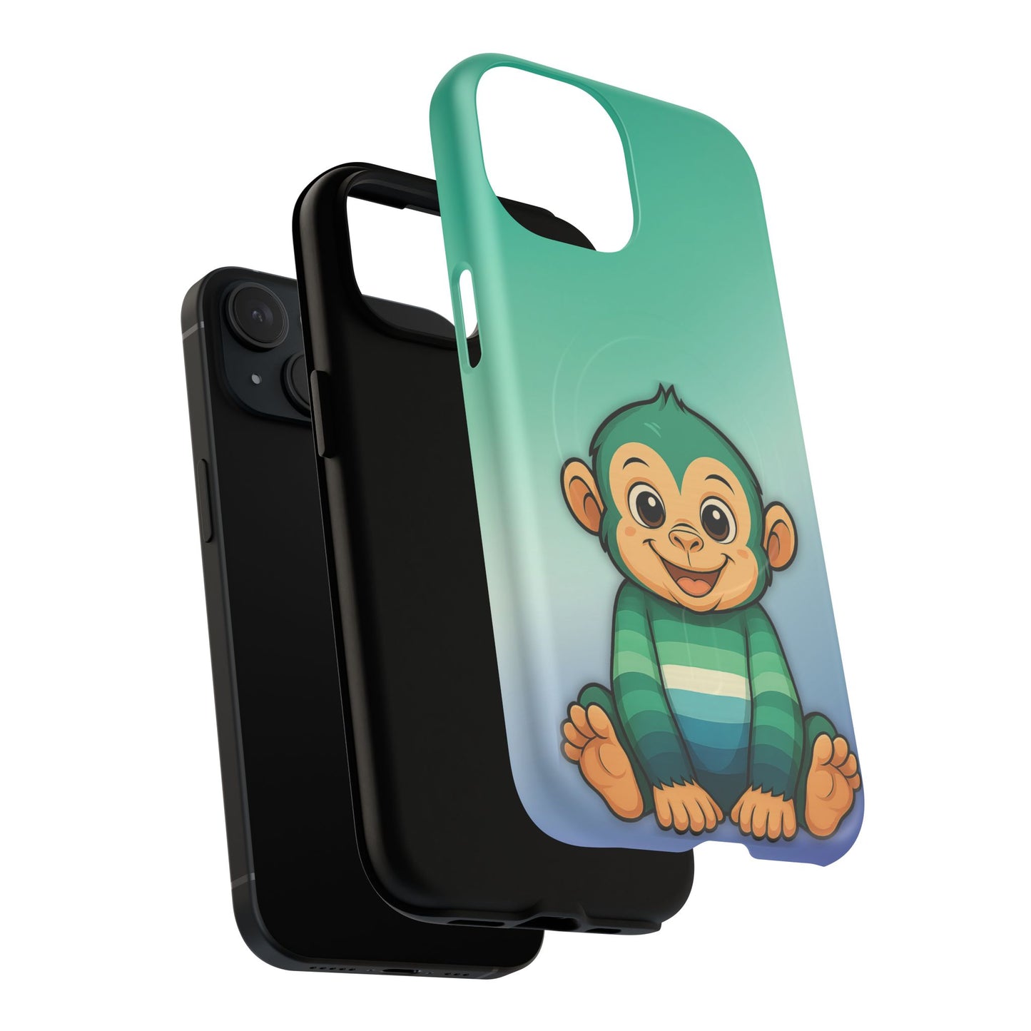 "monkey love" – gay [mlm] pride monkey magsafe® iphone tough case