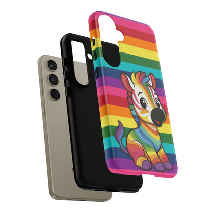 "Zee the O.G." – Original Rainbow Pride Zebra Android Tough Phone Case