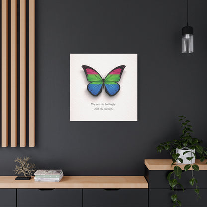 Poly Pride Butterfly | Metamorphosis Series Canvas Wall Art