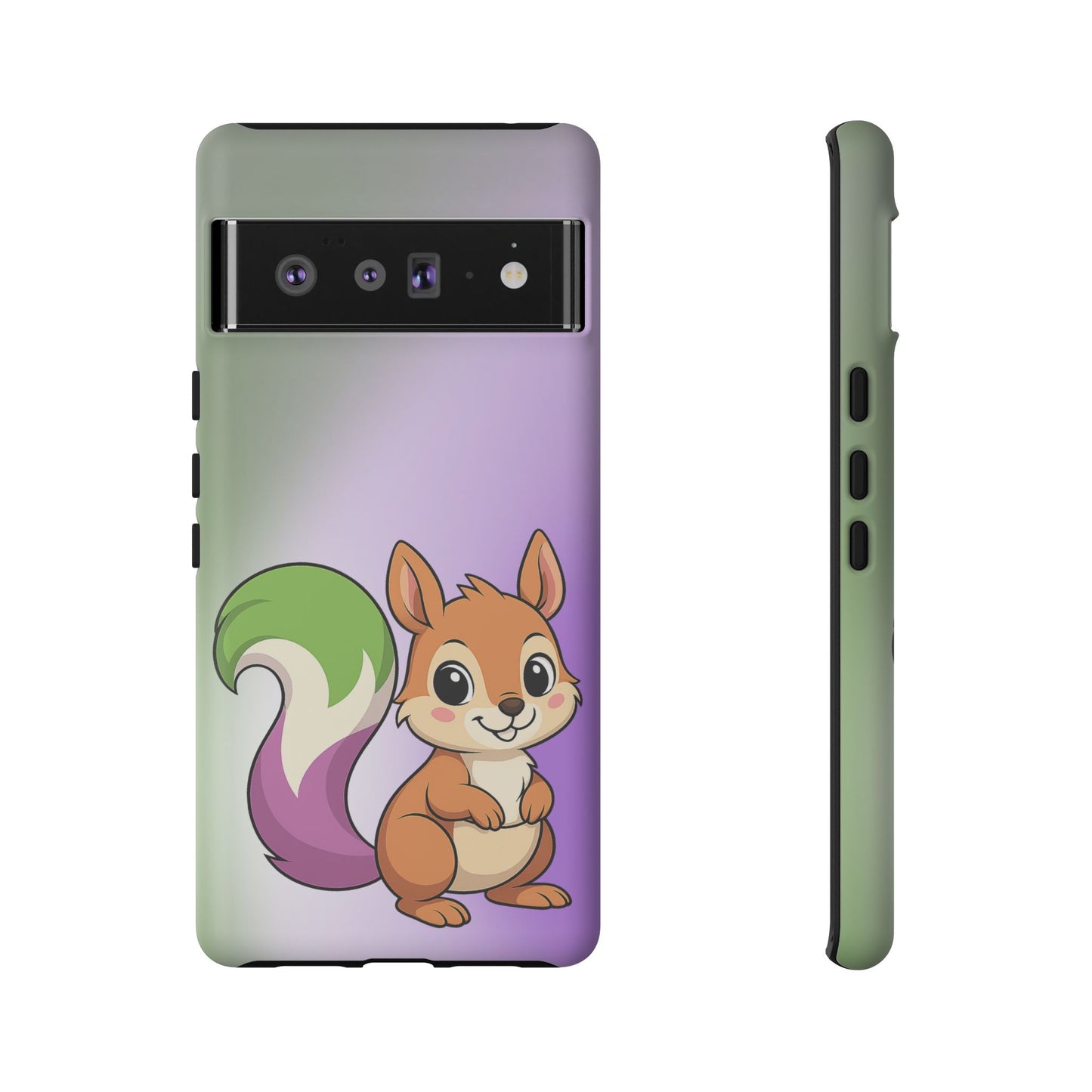 "queeriosity"– genderqueer squirrel pride android tough phone case