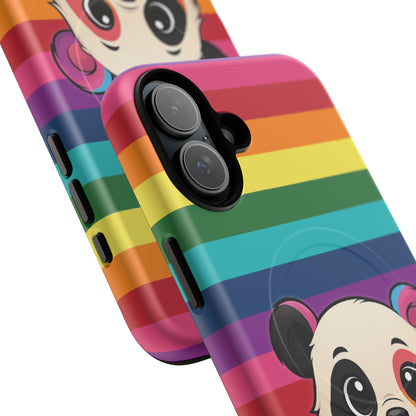 "PrideCub" – Progress + Rainbow Pride Panda MagSafe® iPhone Tough Case