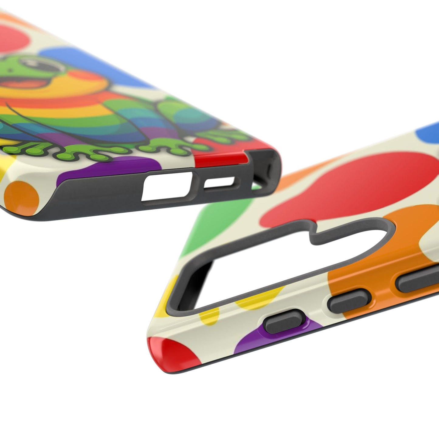 "rainbow ribbit" - lgbtqia+ pride frog android tough phone case
