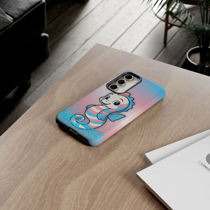 “Sea Me” – Trans Pride Seahorse Android Tough Phone Case