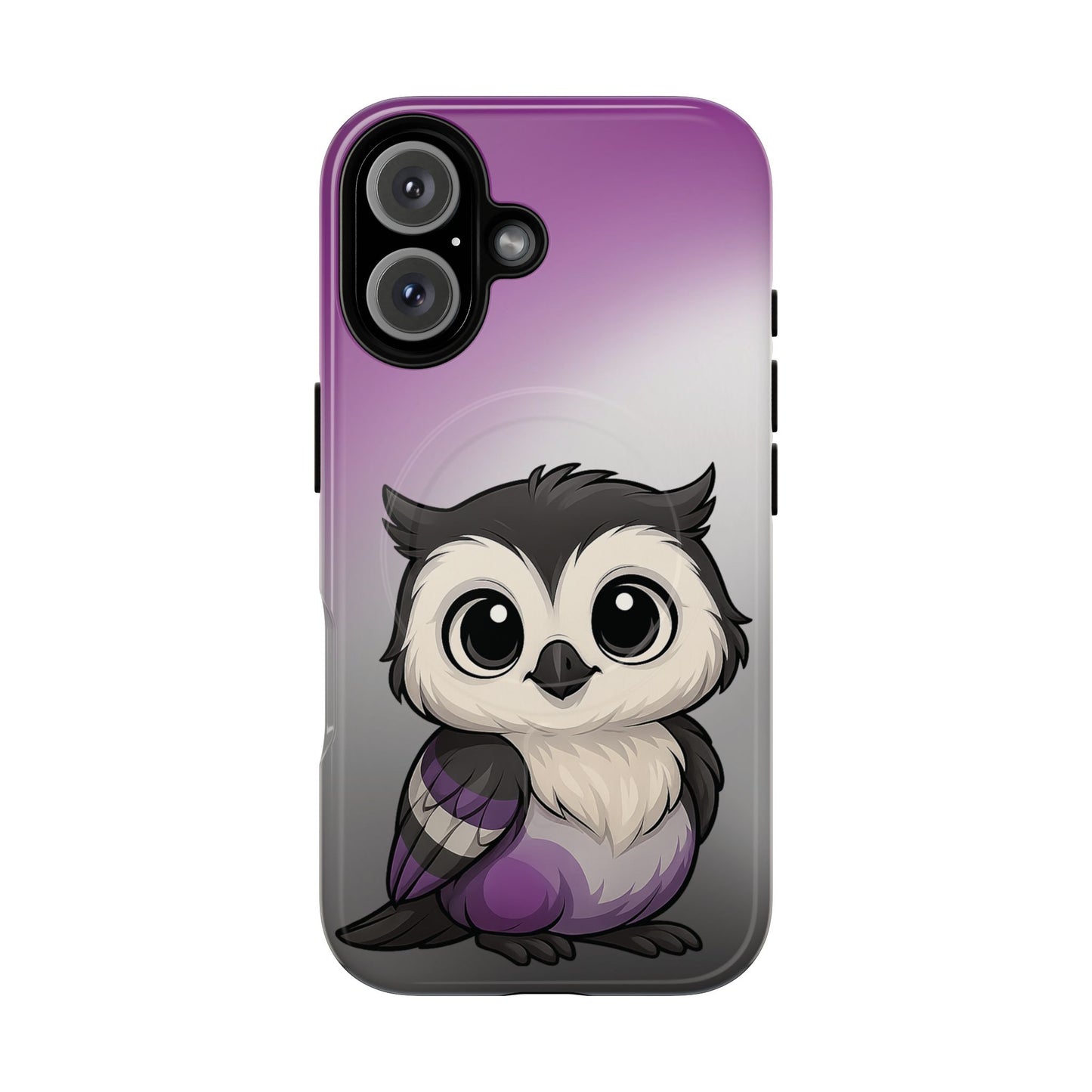 "ace-wise" – asexual pride owl magsafe® iphone tough case