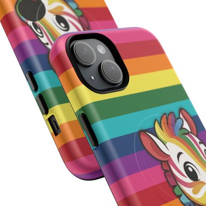 "Zee the O.G." – Original Rainbow Pride Zebra MagSafe® iPhone Tough Case