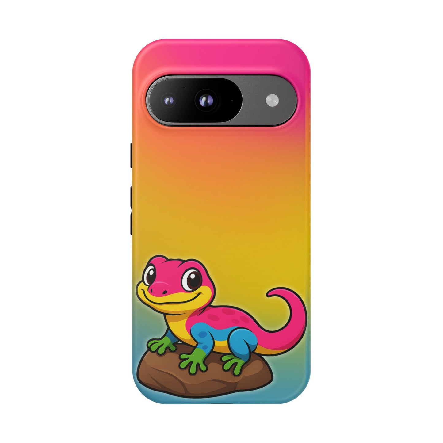 "pan-tastic voyage" – pansexual pride gecko android tough phone case